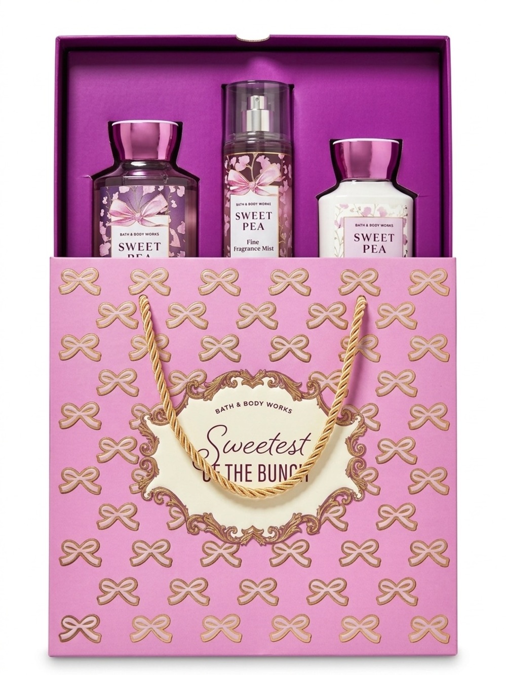 Bath & Body Works Sweet Pea Gift Set - Pink & Purple